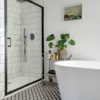 Monochrome-bathroom-makeover-with-blue-wall-7